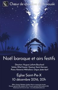 «Noël baroque et airs festifs», 10 décembre 2016