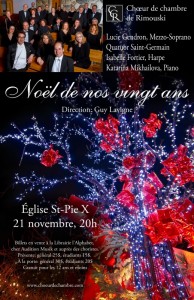 «Noël de nos vingt ans», 21 novembre 2015