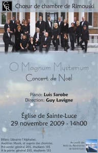 O magnum mysterium: Concert de Noël des 15 ans du CCR